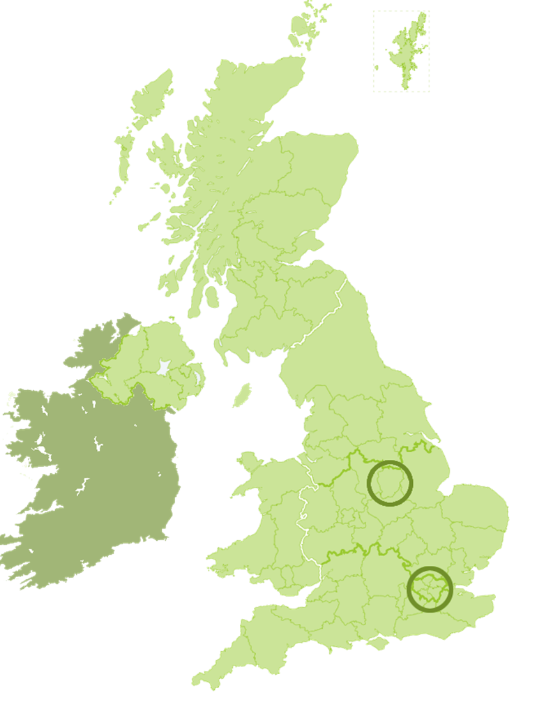 RF UK MAP London Nottingham
